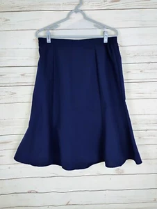 Women's Blue Flare Skirt Elastic Waist Midi Fit Size 18P - Picture 1 of 5