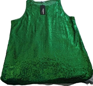 Zeagoo Sequence Tank XXL Brilliant Green Holiday Party - Picture 1 of 10