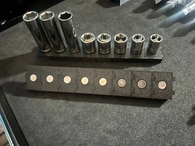3/8" Socket Organizers, modular socket holder, magnet, 15 PACK - Image 1 of 4