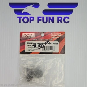Novak #5122 Mod 1 5mm Steel Pinion (3 Pack) 15/16/17 For Arrma BLX - Picture 1 of 2