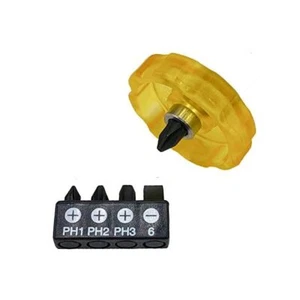 VESSEL Stubby replacement driver Komadora bit +1 +2 +3 -6 x 19mm TD-13W5 NEW - Picture 1 of 7
