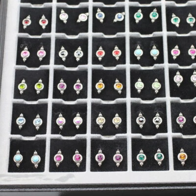 Ohrstecker mit Swarovski Kristallen, Glitzernde Ohrstecker, Kristall Ohrringe - Bild 1 von 4