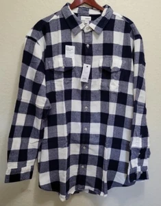 Camisa de franela suave para hombre Sonoma grande y alta*botones frontales*LS*a cuadros talla 2XB NUEVA CON ETIQUETAS - Imagen 1 de 12