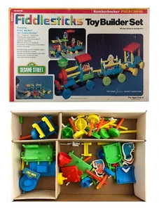 Vintage Sesame Street Fiddlesticks Toy Builder Set 115 Pieces 1978 2505 - Picture 1 of 11
