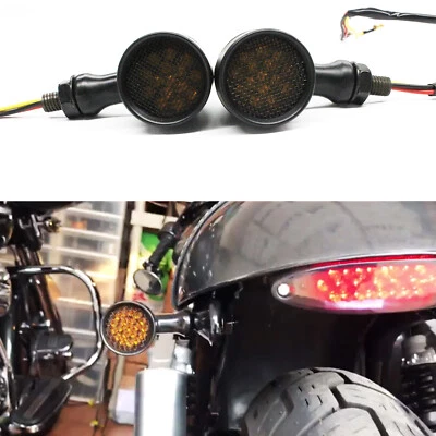 2X Luz de señal de giro ámbar 12V para motocicleta Harley Davidson Forty Eight XL1200 Foto 1 de 4