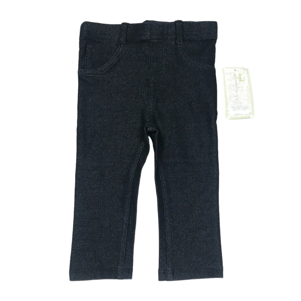 First Impressions Baby Girl Size 6-9M Denim Pull-On Jeggings Deep Black - Image 1 of 4