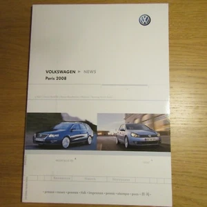 VW VOLKSWAGEN Golf Passat Phaeton Touareg North Sails Press Brochure Paris 2008 - Picture 1 of 1