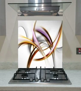 Splashback Toughened Glass Unique Modern Elegant Abstract Waves Any Sizes - Picture 1 of 3