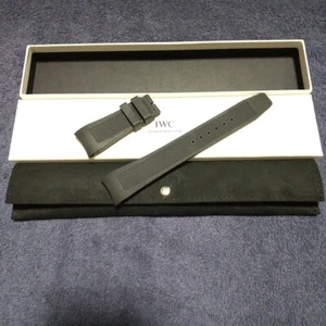 IWC Genuine Black Rubber Belt Strap Yacht Club With Box Used from Japan - Picture 1 of 18