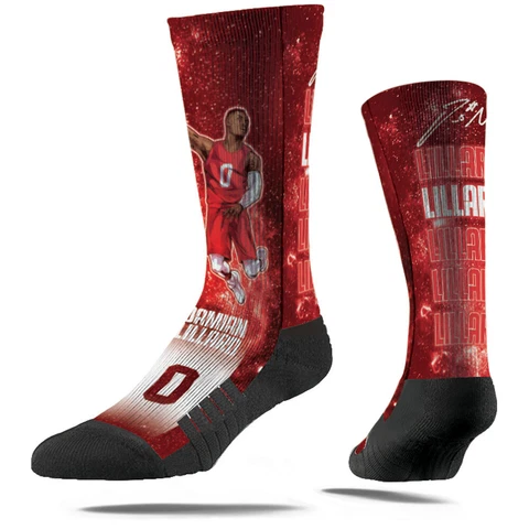Youth Strideline Damian Lillard Portland Trail Blazers Galaxy Socks Cover