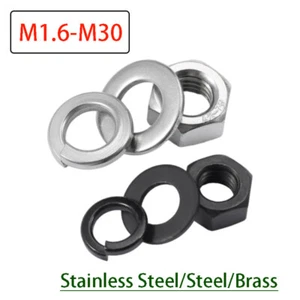 Juego de arandelas y tuercas para tornillos pernos métricos M1.6 - M30 - Imagen 1 de 75