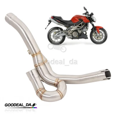 Tubo de escape de escape medio Slip On para Aprilia Shiver 750 2008-2017 para motocicleta Foto 1 de 4