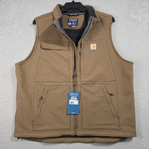Carhartt Sherpa Vest Mens Extra Large XL Brown OUTDOOR Rain Lightweight NWT - Picture 1 of 14