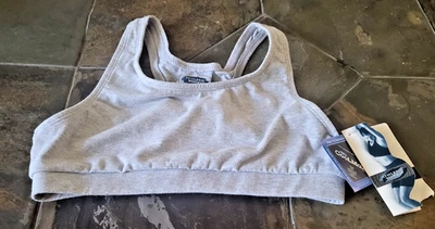 Size Medium (8/10) Athletic Works Cool Max Cotton Wireless Racerback Sports Bra - Image 1 of 2