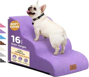 Hunderampe und Treppe für Bett 16" H-20 H, 3-stufige Katzentreppe für Sofa und Stuhl, 4-S... - Bild 1 von 7