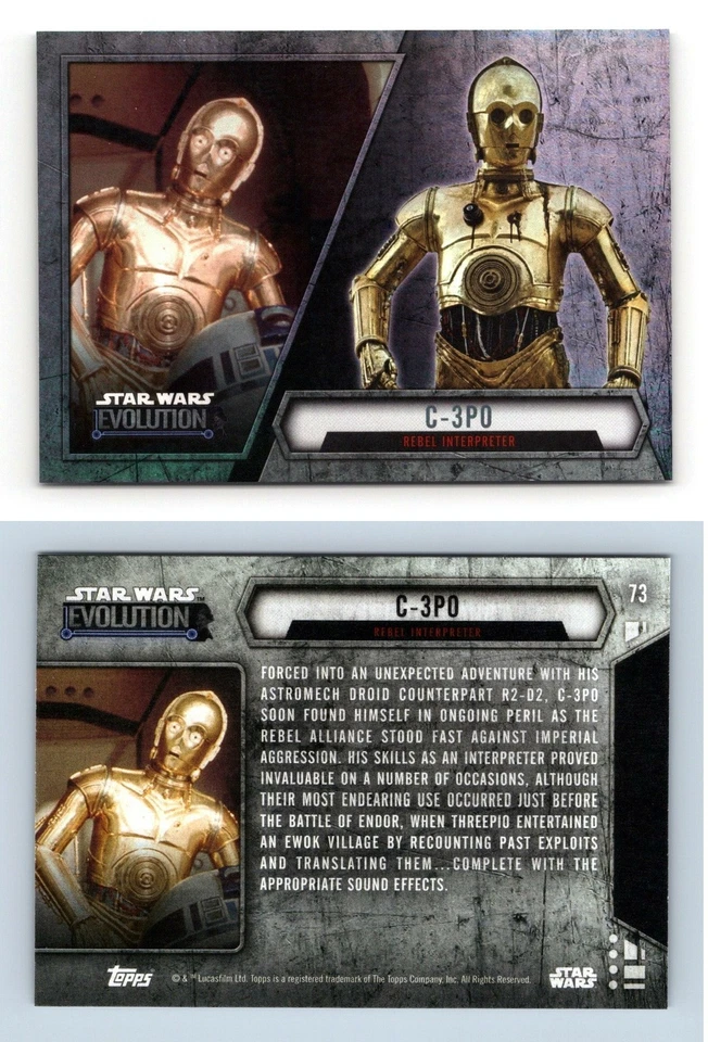 C-3PO #73 Star Wars Evolution 2016 Topps Trading Card - Image 1 of 1