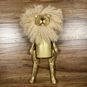 Vintage Holz Volkskunst verbunden Löwe Regal Sitter handgeschnitzt Holzdekor PIER ONE - Bild 1 von 8