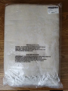 April Cornell tablecloth ecru peony jacquard 60x90, seats 6-8  original package - Picture 1 of 2