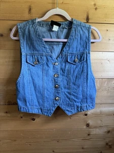 Chaleco vaquero pequeño vintage Westeren Roughriders by Circle T para mujer - Imagen 1 de 5