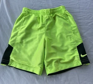 Boys Nike Reversible Shorts-size small /neon green and black - Picture 1 of 5