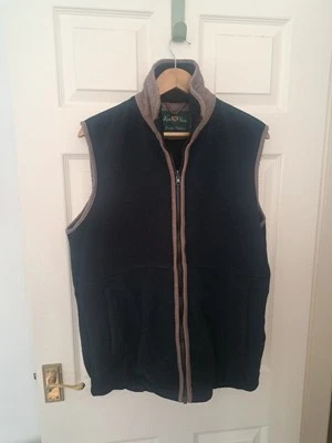 Alan Paine Fleece gilet Medium Green Brown England Shooting Country Fishing  - Image 1 of 4