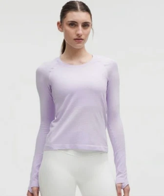 LULULEMON SWIFTLY TECH MANGA LARGA 2.0 CARRERA COLOR LILA TALLA 8 Foto 1 de 3