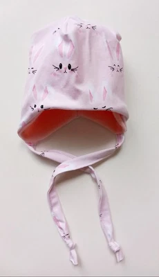 NEU * Babymütze mit Ohrenschutz * Mütze Neugeborene * Erstlingsmütze * Hase - Bild 1 von 4