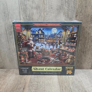 Puzzle 1008 Pezzi Calendario dell'Avvento Babbo Natale Cuccioli Puzzle Nuovo In Scatola Sigillata - Foto 1 di 5