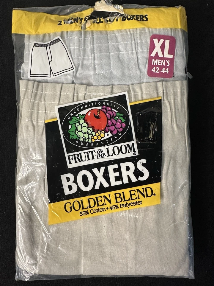 CALZONCILLOS BOXER VINTAGE PARA HOMBRE CORTE COMPLETO~TALLA XL 42-44~MEZCLA DORADA FRUIT OF THE LOOM Foto 1 de 4