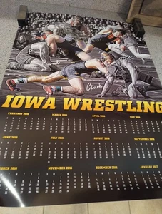 2016 OFFICIAL IOWA HAWKEYE Wrestling POSTER 24"X 18" Gilman Sorenson Burak - Picture 1 of 9