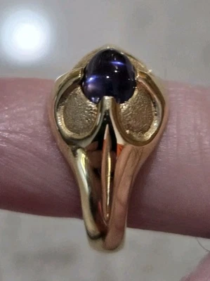 Anillo de oro amarillo de 14kt Iolita Foto 1 de 4