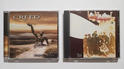 Classic Rock CD Lot: Creed - Human Clay & Led Zeppelin II 2 Foto 1 de 2