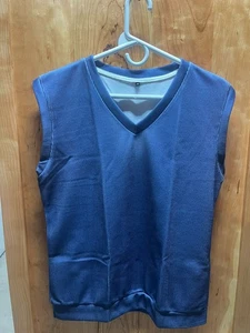 Pulloverweste Herren blau V-Ausschnitt Größe M ärmellos Strickpullover - Bild 1 von 2