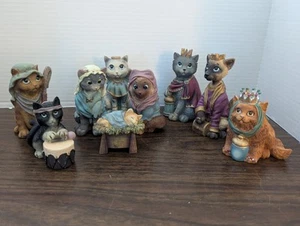 Belén Gato Navidad Set 9 Figuras #800-76-76132 Caja Original - Imagen 1 de 13