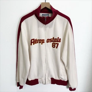 Vtg Y2K Aeropostale Sweatshirt Mens XL Track Jacket Retro 2000s Preppy Skater - Picture 1 of 18