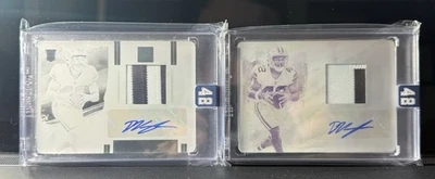 2023 Panini Impeccable Deuce Vaughn 1/1 Printing Plate Set Magenta and Black - Image 1 of 4