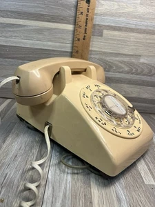 Vintage Klingel Western Wählscheibentelefon beige, nicht getestet - Bild 1 von 5