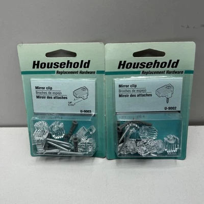 Juego de (2) U 9002 1/8 in. Paquete de 12 clips de espejo acrílico transparente envío rápido Foto 1 de 4