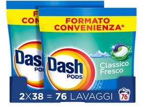 Dash Pods Detersivo Lavatrice In Capsule 76 Lavaggi (2x38) Classico Fresco - Foto 1 di 1
