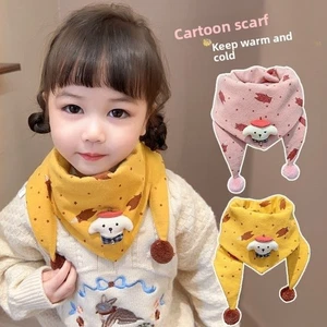 Thickened Cotton Triangle Scarf Cartoon Outdoor Children Neckerchief - Picture 1 of 16