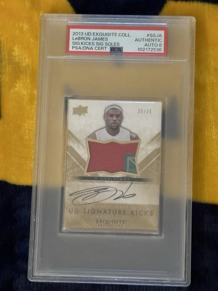 2013 Upper deck Signature Kicks LeBron James PSA 8 35/35 - Image 1 of 3