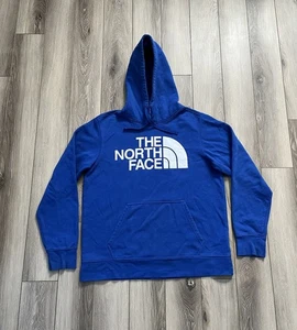 Sudadera The North Face Para Hombre Talla Mediana Sudadera con Capucha Azul Logo Frontal Vellón - Imagen 1 de 9