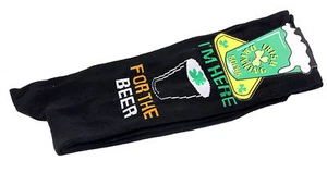 Irish I'm Here For The Beer St. Patrick's Day Socks Size 6-11 Black cotton 9806 - Picture 1 of 1
