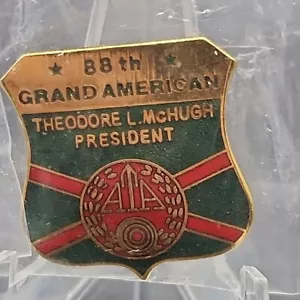 1987 GRAND AMERICAN ATA American Trap Assoc Enameled LAPEL PIN T L McHugh Pres - Picture 1 of 10