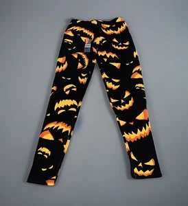 NEW No Boundaries Spooky Halloween Pumpkins Ankle Length Leggings Women's Jr LG - Picture 1 of 11