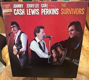 Johnny Cash Jerry Lee Lewis Carl Perkins The Survivors Live in Stuttgart LP VG+ - Picture 1 of 2