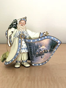 Thomas Kinkade Vecchio Mondo Frosty Babbo Natale Vigilia di Natale Ornamento Ashton Drake - Foto 1 di 9