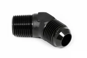 Gewindeadapter 1/2" NPT zu Dash 10 45° / -10 AN / JIC 10 Einschrauber Schwarz - Picture 1 of 3