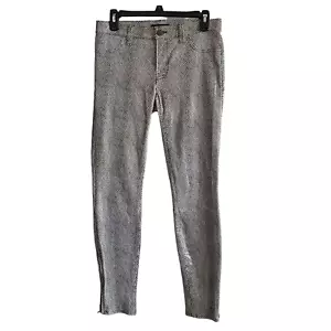 Pantalones de mezclilla ajustados J BRAND 100 % cuero de cordero lámina de pitón estampado de serpiente S8001 para mujer 27 - Imagen 1 de 12