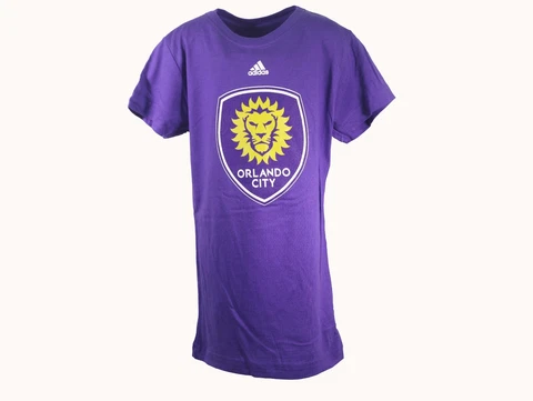 Orlando City SC Official MLS Adidas Kids Youth Girls Size T-Shirt New Tags Cover